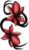 Autostyle Aut matrica piros orchidea+Tribal 2db 9x16cm