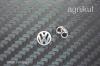 Volkswagen VW emblma ezst flbeval