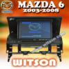 Witson Car DVD Player With GPS for Mazda 6 W2 D796M