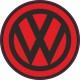 Volkswagen logo 1 matrica kls piros fekete