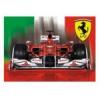 Zszl olasz nemzeti sznekkel s Ferrari autval