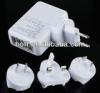 4 port usb wall charger Adapter with 4 x USB 2.0 Output Port for iPhone / iPad / iPod touch, Samsung / Nokia / HTC / LG /