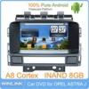 Pure android A8 chip Freescale platform opel astra j car navigation support 3g multimedia dvd player wifi 1080p